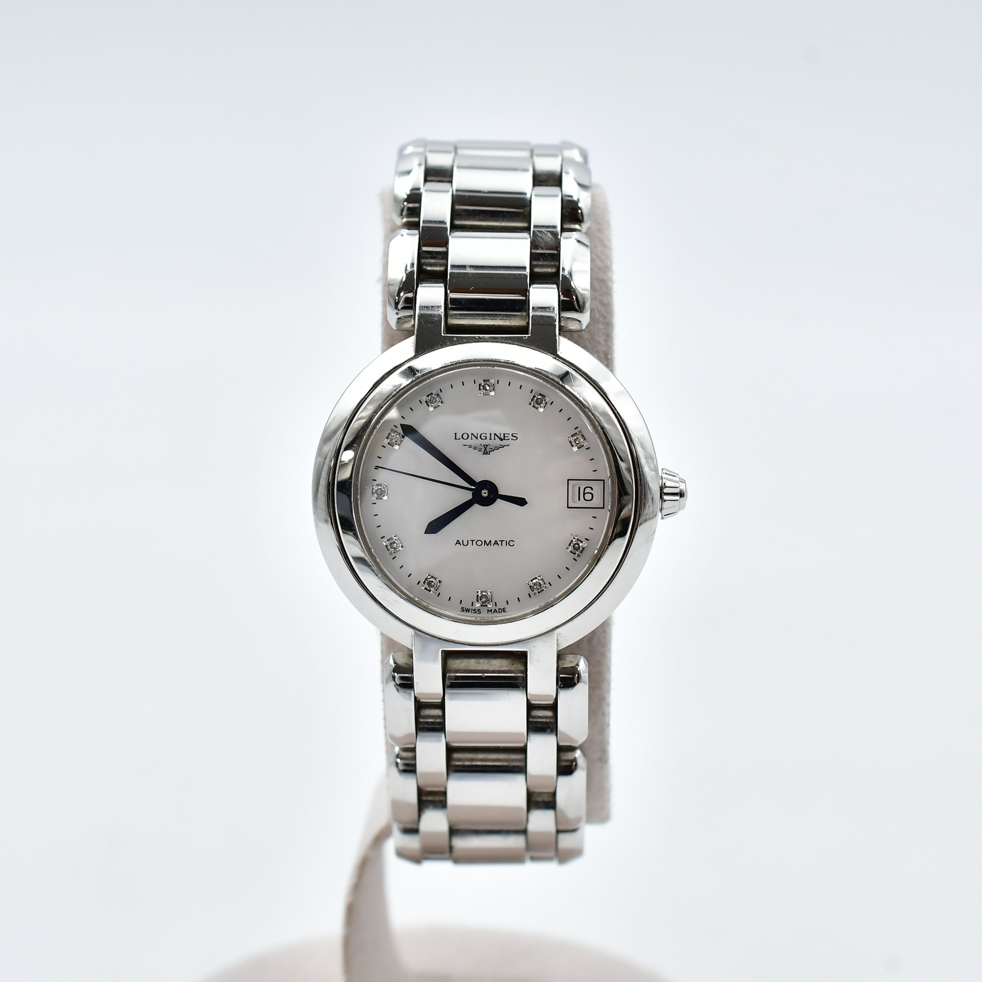 ロンジン プリマルナ ホワイトシェルダイヤ文字盤 SS/AT Bランク