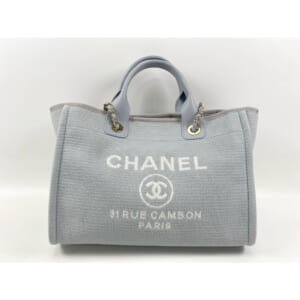 シャネル ドーヴィル 2way トート チェーン ショルダー バッグ ライトブルー キャンバス AS3257 買取実績【買取日：2025年9月25日】