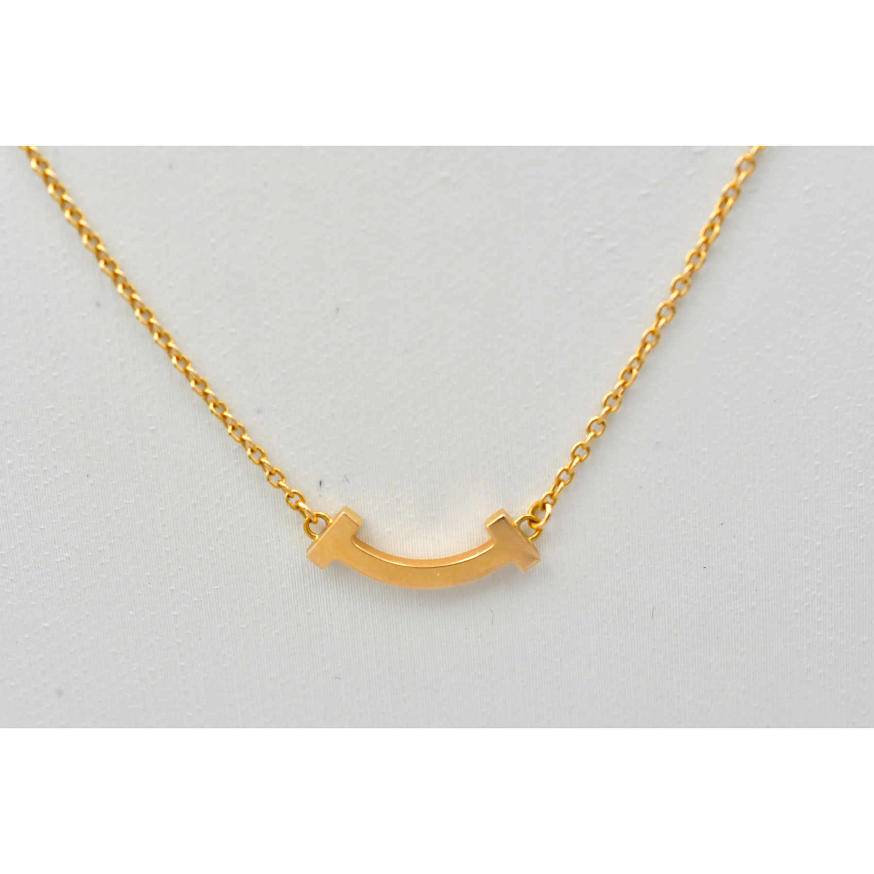 ティファニー Tスマイル ミニ ネックレス Au750YG Bランク