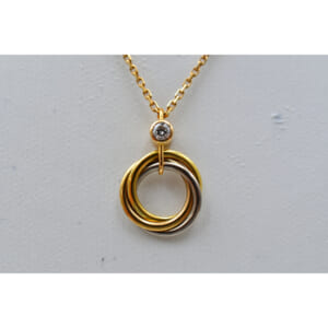 カルティエ トリニティ 1Pダイヤ ネックレス Au750YG/PG/WG 買取実績【買取日：2025年10月6日】