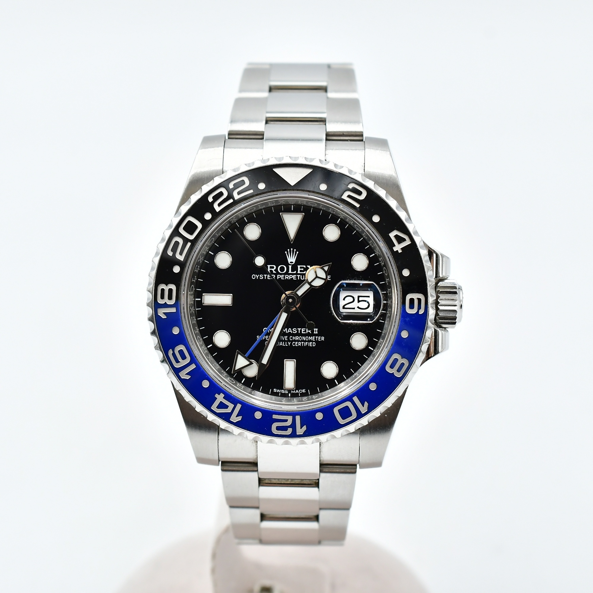 ロレックス GMTマスターⅡ 黒文字盤 SS/AT 116710BLNR Bランク