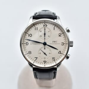 IWC ポルトギーゼ クロノグラフ 白文字盤 SS×革/AT IW371417 買取実績【買取日：2025年10月14日】