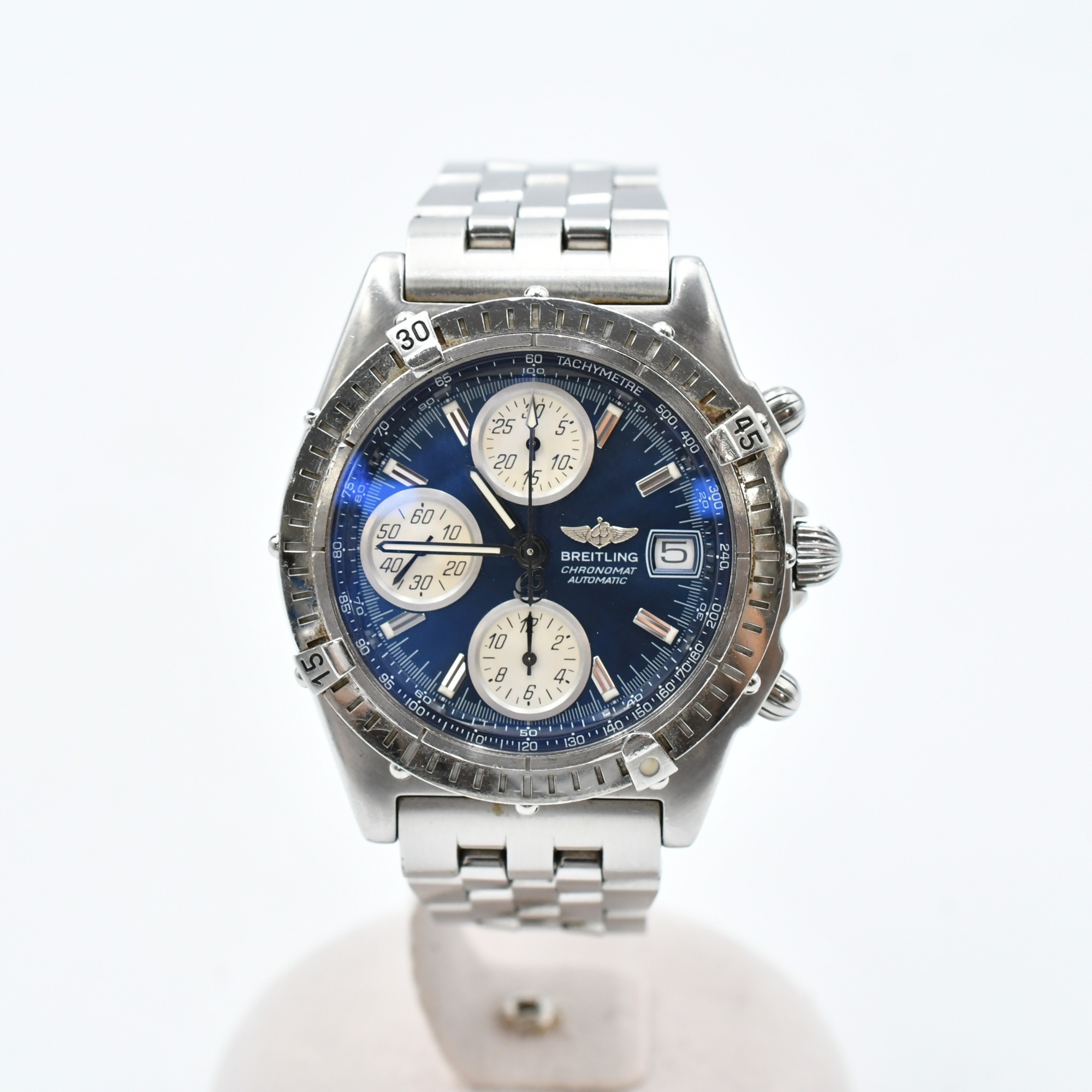 ブライトリング クロノマット ブラックバード 青文字盤 SS/AT Bランク