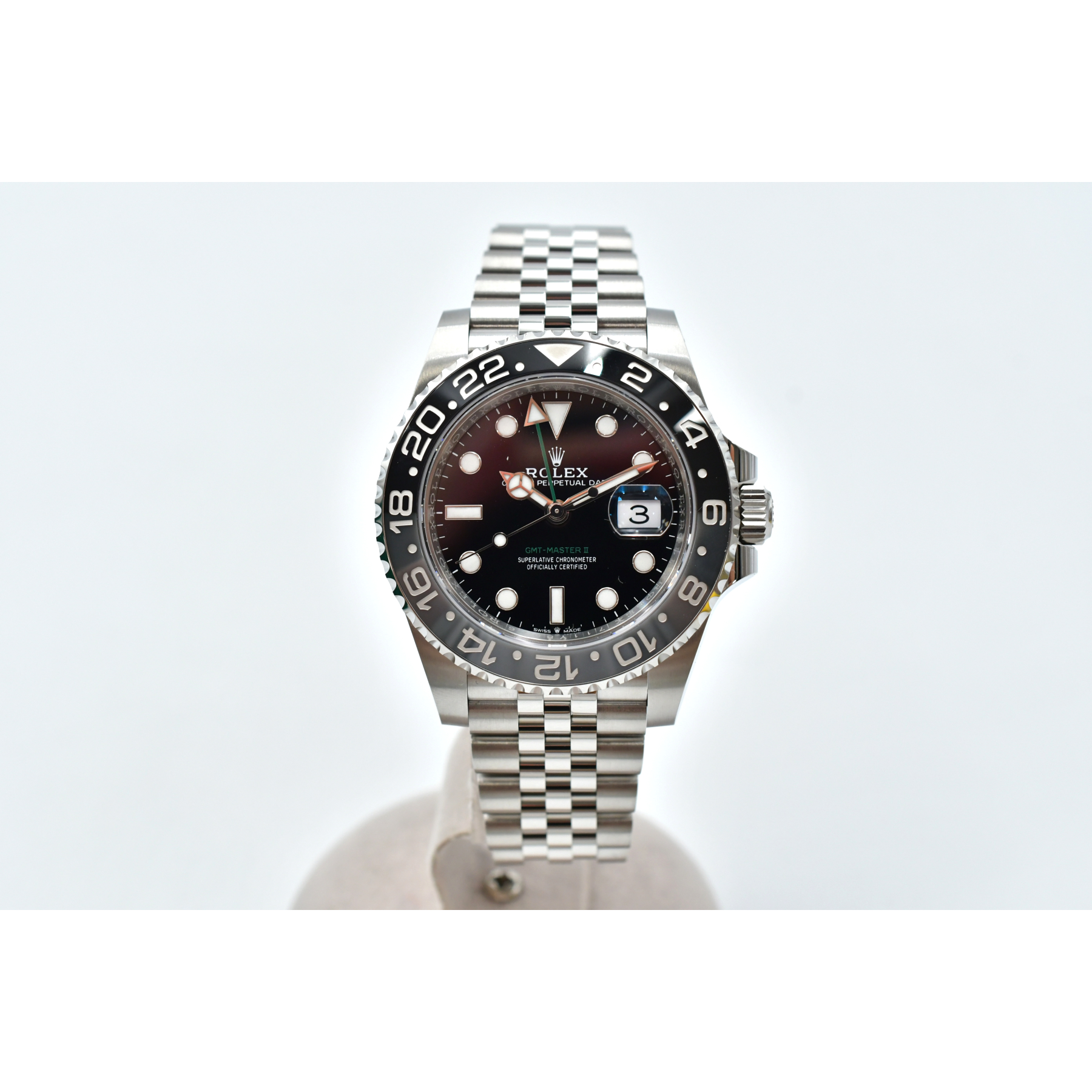 ロレックス GMTマスターII 黒文字盤 ジュビリーブレス SS/AT 126710GRNR Sランク