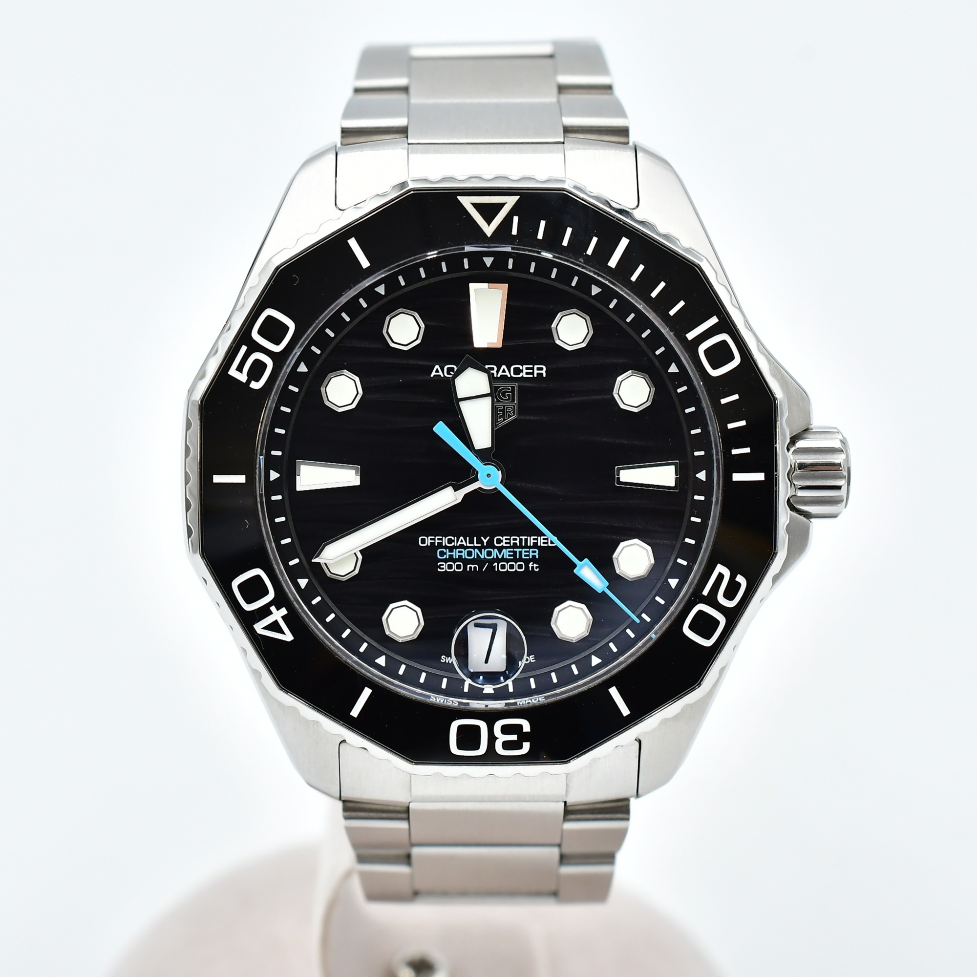 タグホイヤー アクアレーサー プロフェッショナル300 黒文字盤 SS/AT Aランク