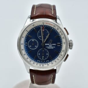 ブライトリング プレミエ クロノグラフ 青文字盤 SS×革/AT A13315 買取実績【買取日：2025年10月15日】