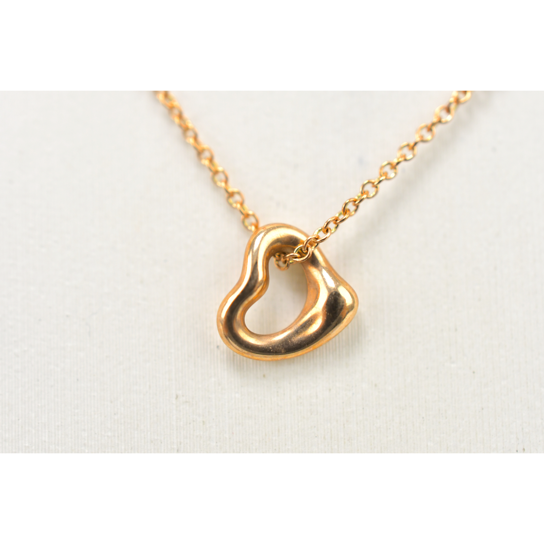 ティファニー オープンハート ネックレス ゴールド 750 Bランク