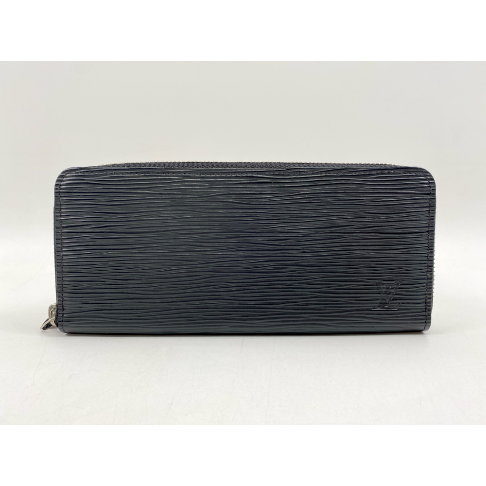 ルイ・ヴィトン エピ ポルトフォイユクレマンス ラウンドファスナー長財布 ノワール M60915 Aランク