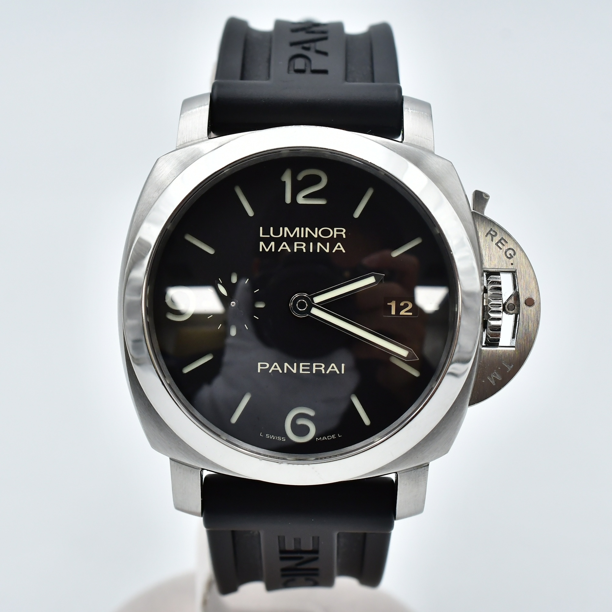 パネライ ルミノールマリーナ 1950 3デイズ 黒文字盤 SS×ラバー/AT Bランク