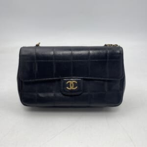 シャネル チョコバー シングルフラップ シングルチェーンショルダーバッグ 黒 ラムスキン GD金具 買取実績【買取日：2025年10月25日】