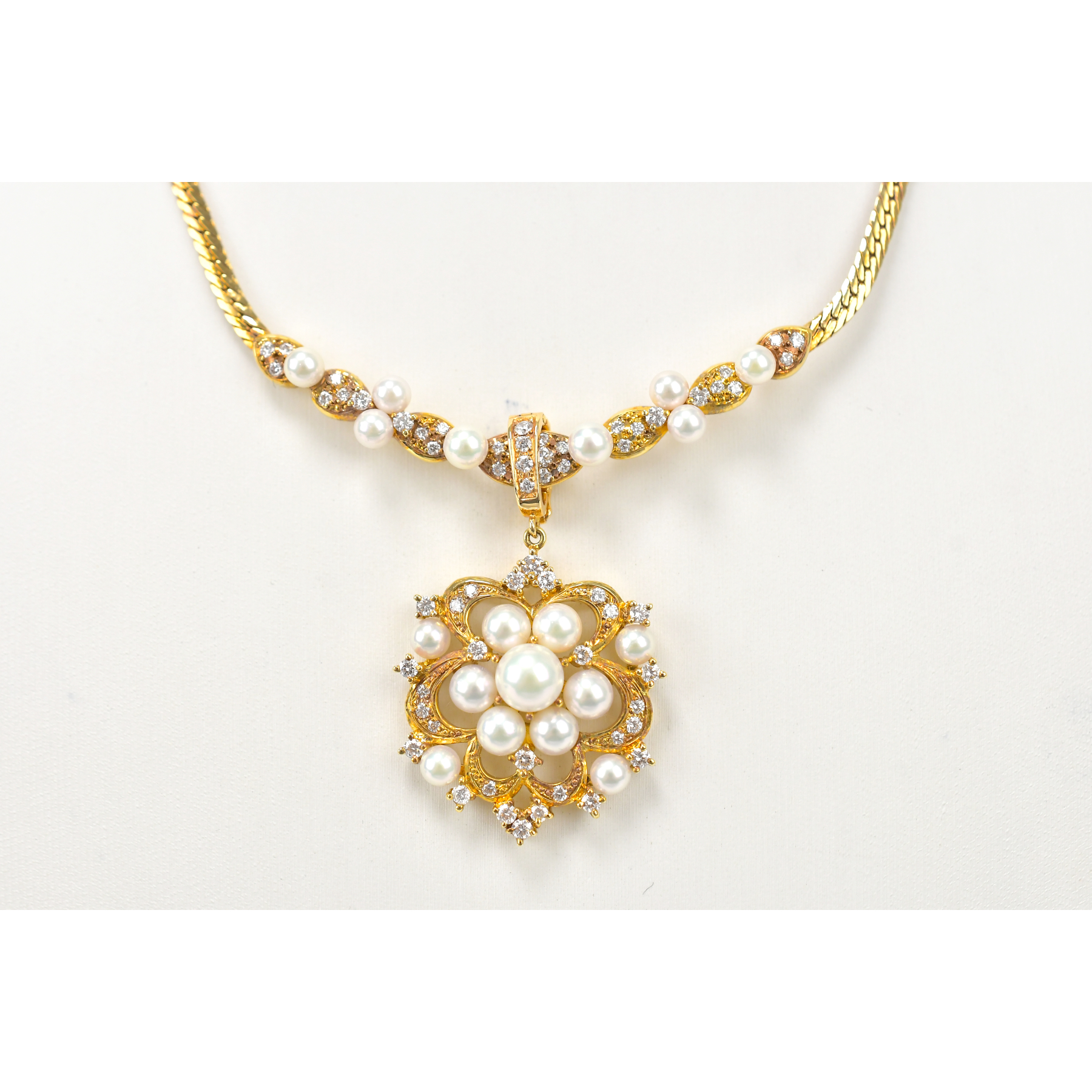 ミキモト パール ダイヤ ネックレス×トップ K18 買取実績【買取