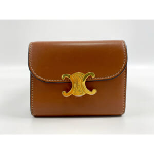 セリーヌ トリオンフ 三つ折り財布 ブラウン レザー 買取実績