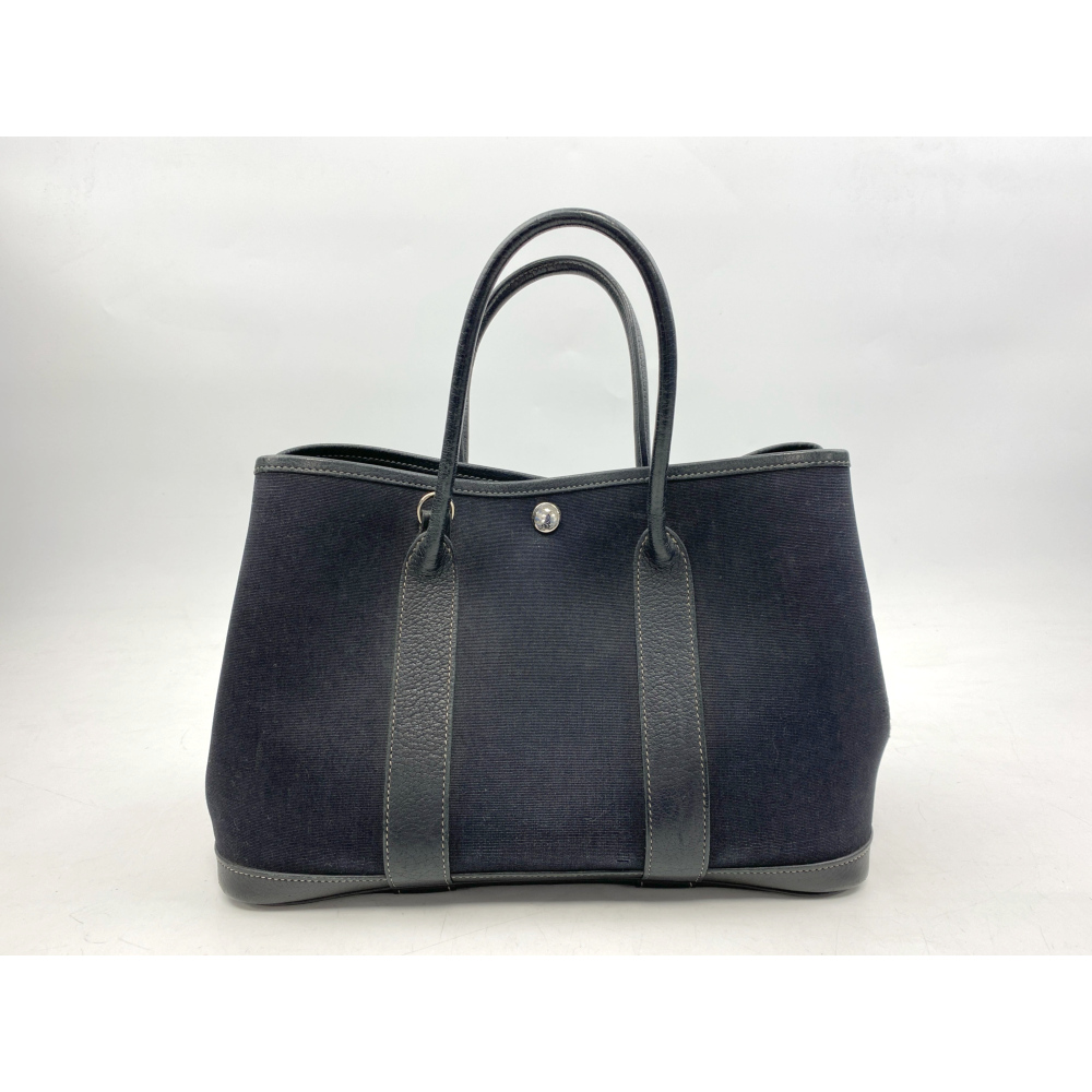 近年モデル❣️HERMES エルメス　ガーデンパーティ　TPM トワルオフィシェ黒 エルメス ガーデンパーティTPM トワルオフィシェ 黒