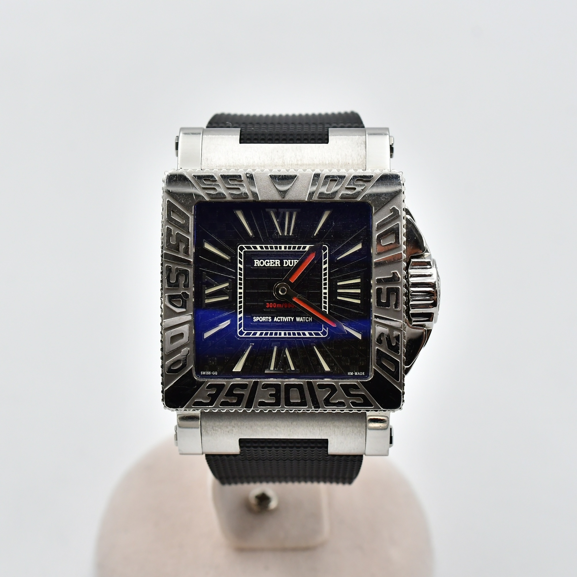 ロジェデュブイ アクアマーレ 黒文字盤 SS×ラバー/AT GA35.21.9 ABランク