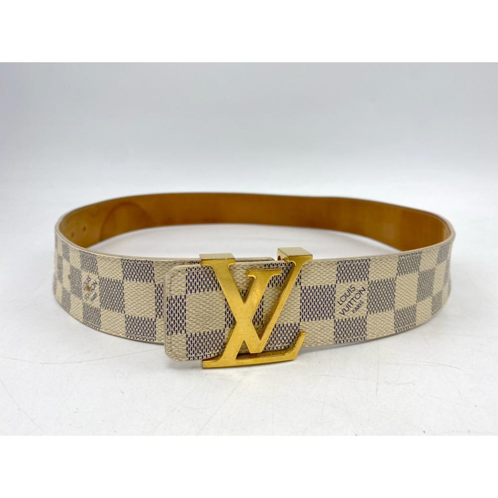 ルイ・ヴィトン ダミエアズール LVロゴ サンチュール ベルト LV