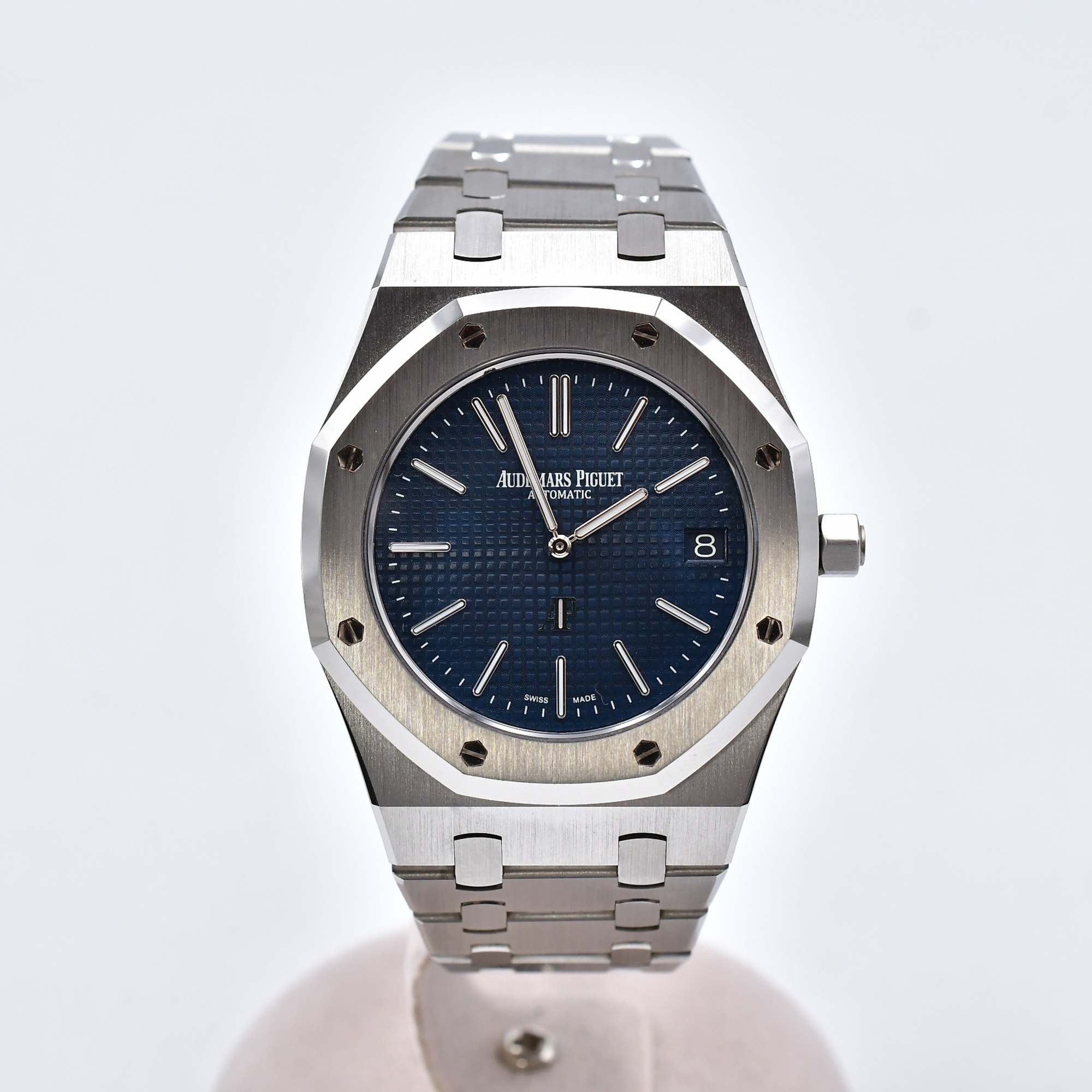 オーデマ ピゲ ロイヤルオーク ジャンボ エクストラシン 青文字盤 SS/AT 15202ST.OO.1240ST.01 Aランク