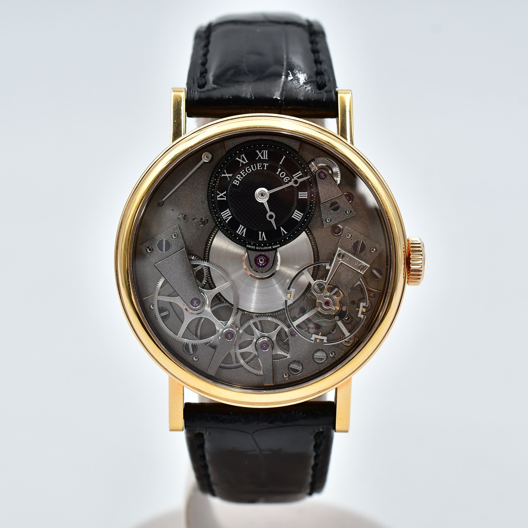 ブレゲ クラシック トラディション スケルトン文字盤 PG×革/手巻き ABランク