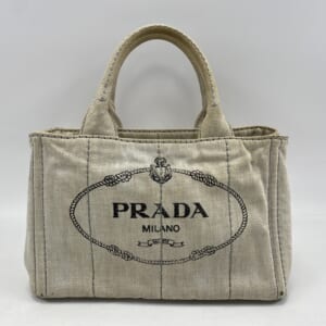 プラダ カナパ ミニ 2WAYバッグ グレー デニム 買取実績【買取日：2025年10月25日】