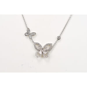 グラフ ダブルバタフライ ダイヤネックレス Au750WG 買取実績【買取日：2025年10月18日】