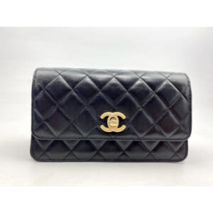 シャネル マトラッセ チェーンウォレット 黒 ラムスキン GD金具 買取実績【買取日：2025年10月19日】