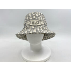 ミュウミュウ バケットハット チェック柄 千鳥格子 グレー ウール