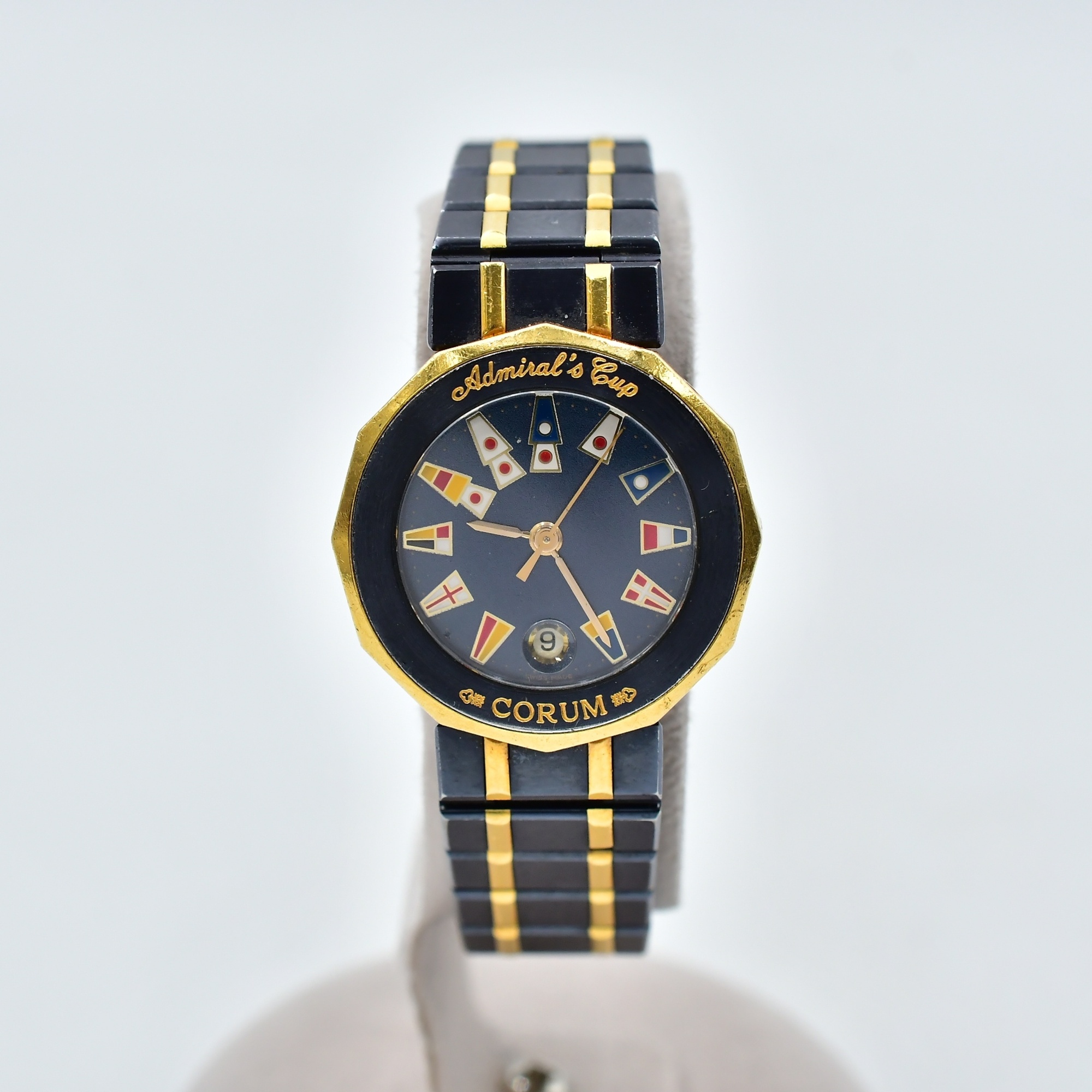 コルム アドミラルズカップ ネイビー文字盤 SS×YG/QZ 39.610.30