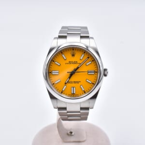 ロレックス オイスターパーペチュアル41 イエロー文字盤 SS/AT 124300 買取実績【買取日：2025年10月9日】