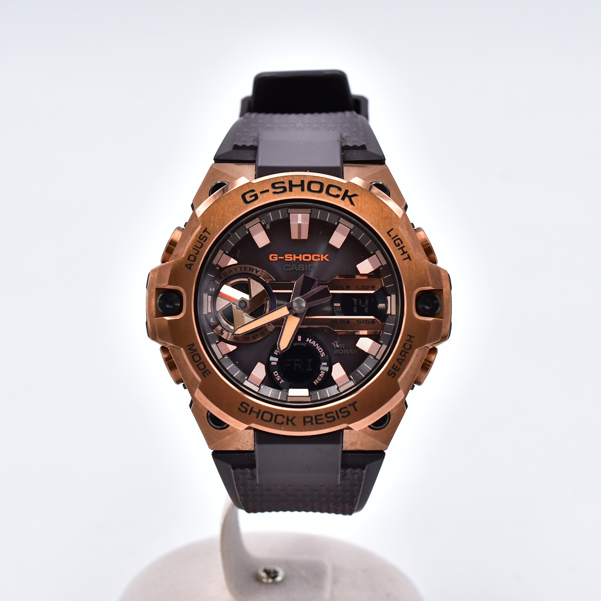 カシオ GST-B400 ブラウン文字盤 SS×ラバー/ソーラー Aランク