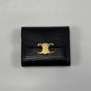 セリーヌ トリオンフ 三つ折り財布 黒 リザード 買取実績【買取日：2025年10月23日】