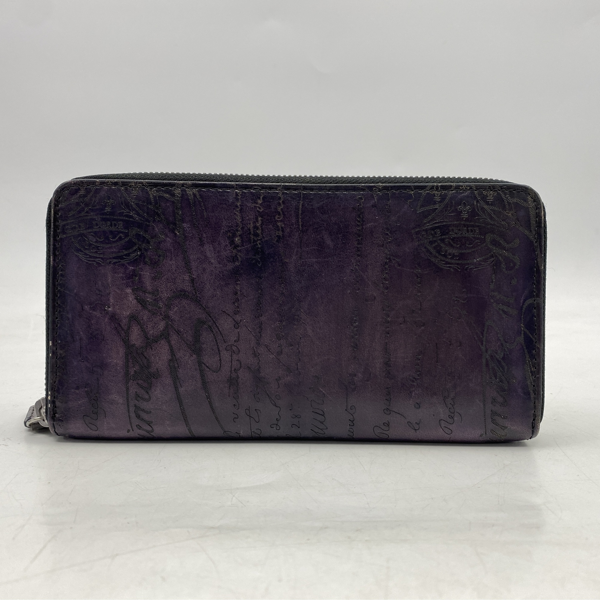 ベルルッティ　カリグラフィ　ラウンドファスナー　レザー長財布　ネイビー Berluti（ベルルッティ） 銀座店 SALE 長財布 ラウンドファスナー