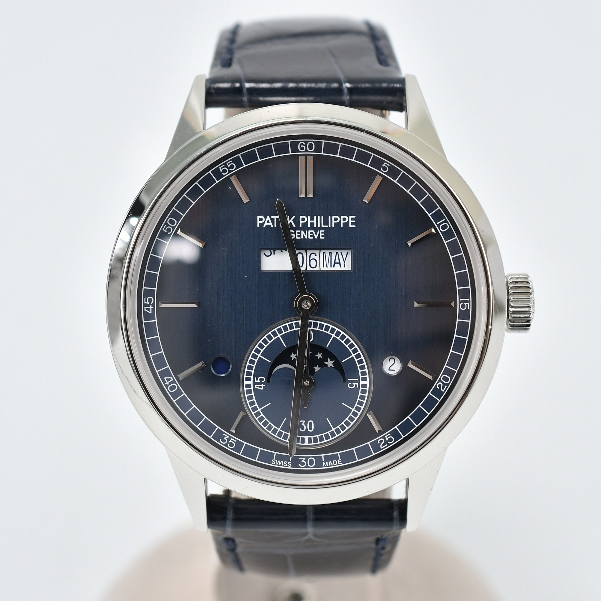 パテック フィリップ グランドコンプリケーション 青文字盤 Pt950×革/手巻 2023年9月7日 Bランク
