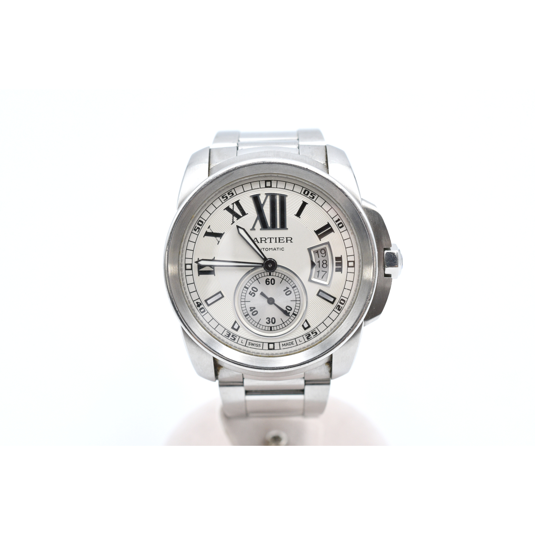 【レア・貴重】カルティエ　ヴィンテージ　純銀　カフス　カフリンクス　ドゥーブルC Cartier】カルティエ『SILVER サントス ドゥ カルティエ カフリンクス