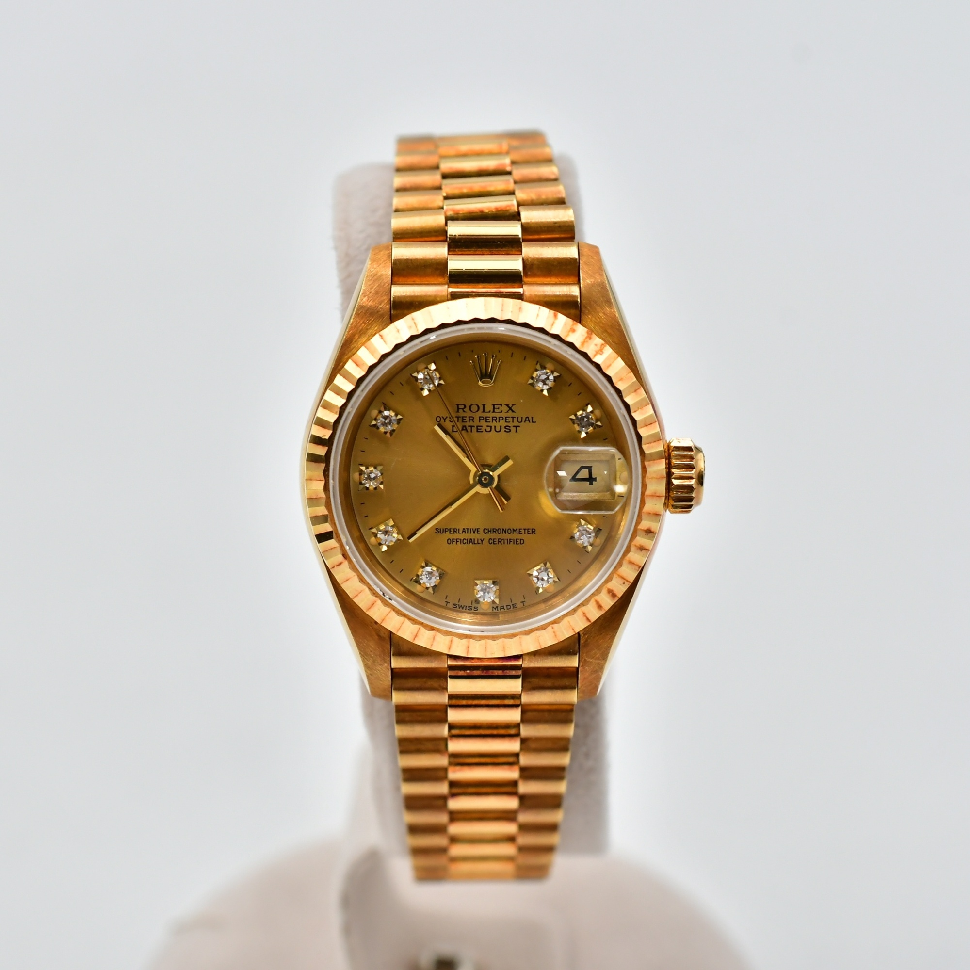 ロレックス デイトジャスト シャンパンゴールド文字盤 YG/AT 69178G Bランク