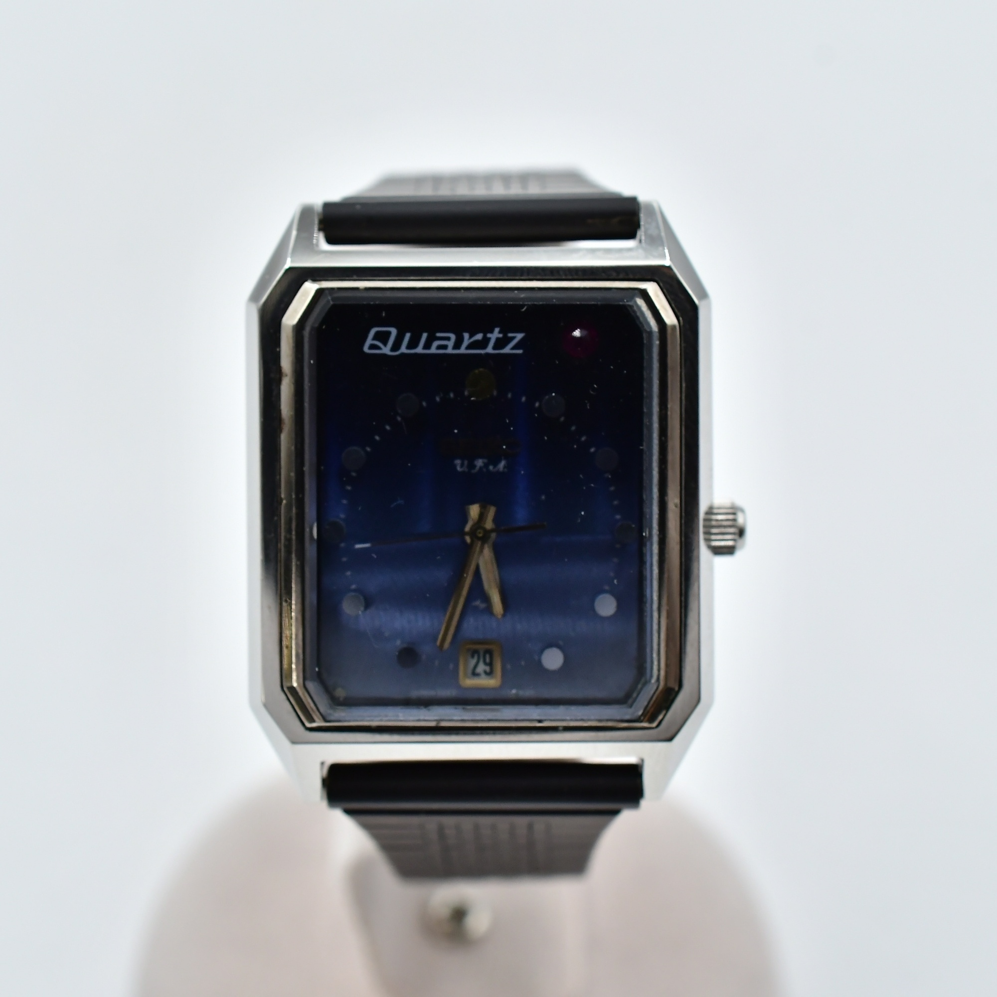 カシオ セコンドフラッシュ 青文字盤 SS/QZ Cランク