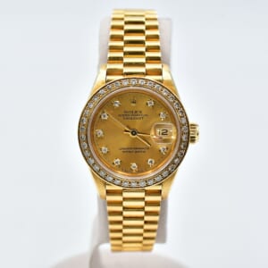 ロレックス デイトジャスト アフターベゼルダイヤ シャンパン文字盤 旧PD YG/AT 69178G 買取実績【買取日：2025年10月6日】
