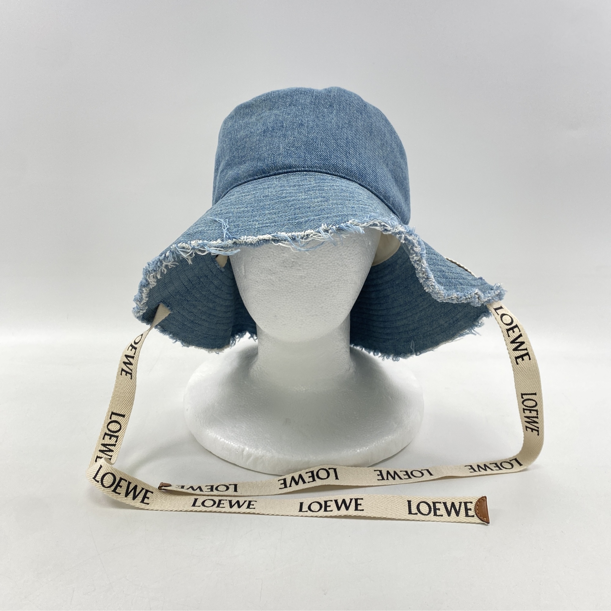 ロエベ フィッシャーマンハット デニム 青 59 Sランク