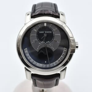 ハリー・ウィンストン ミッドナイトムーンフェイズ 黒文字盤 WG×革/AT MIDAMP42WW002 買取実績【買取日：2025年10月26日】