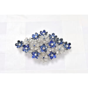 サファイアダイヤブローチ K18WG D2.55ct 買取実績【買取日：2025年10月6日】