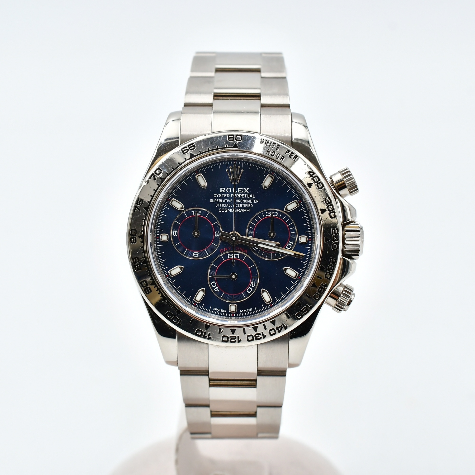 ロレックス デイトナ 青文字盤 WG/AT Z番 116509 Bランク