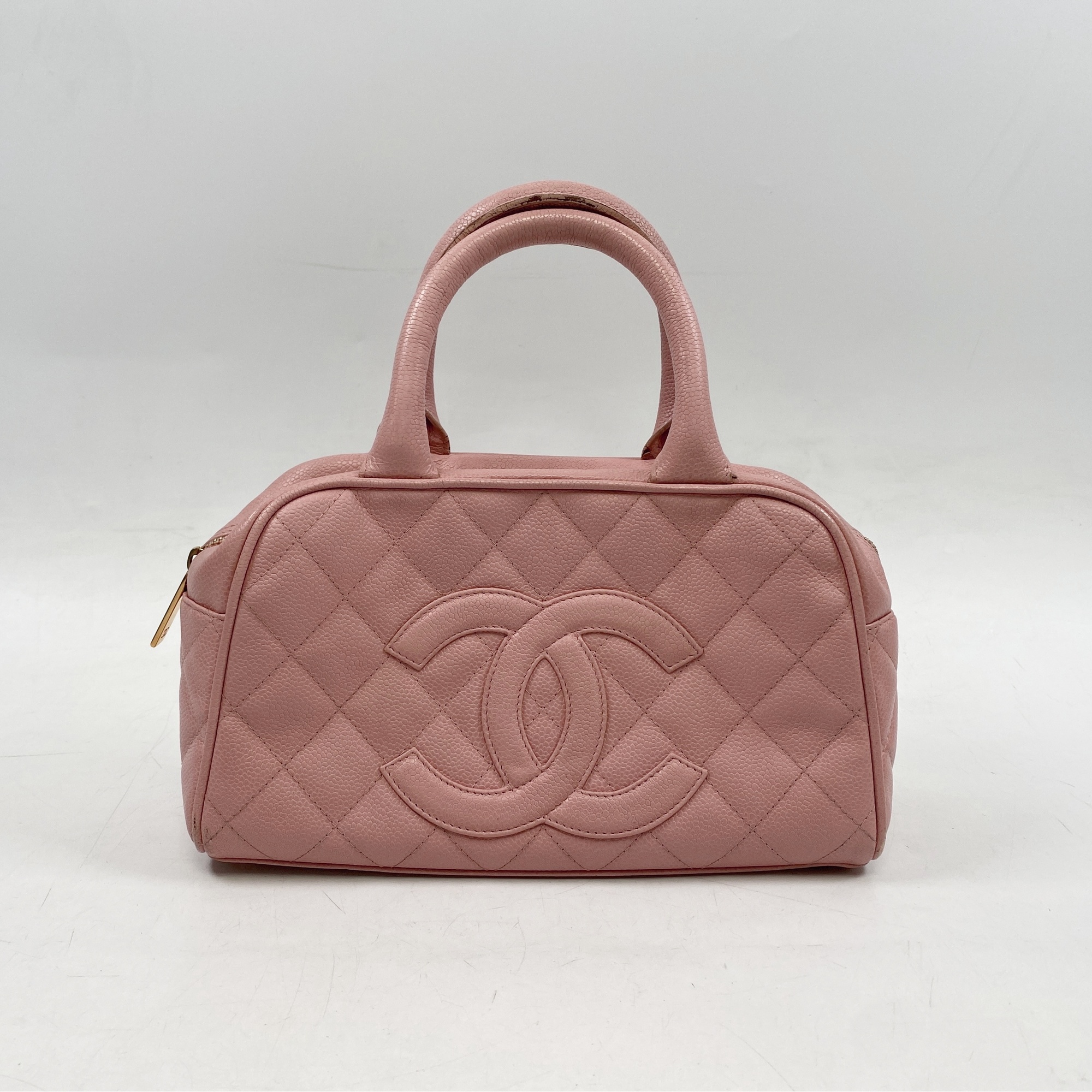 シャネル マトラッセ ミニボストン キャビアスキン ピンク A20996 買取