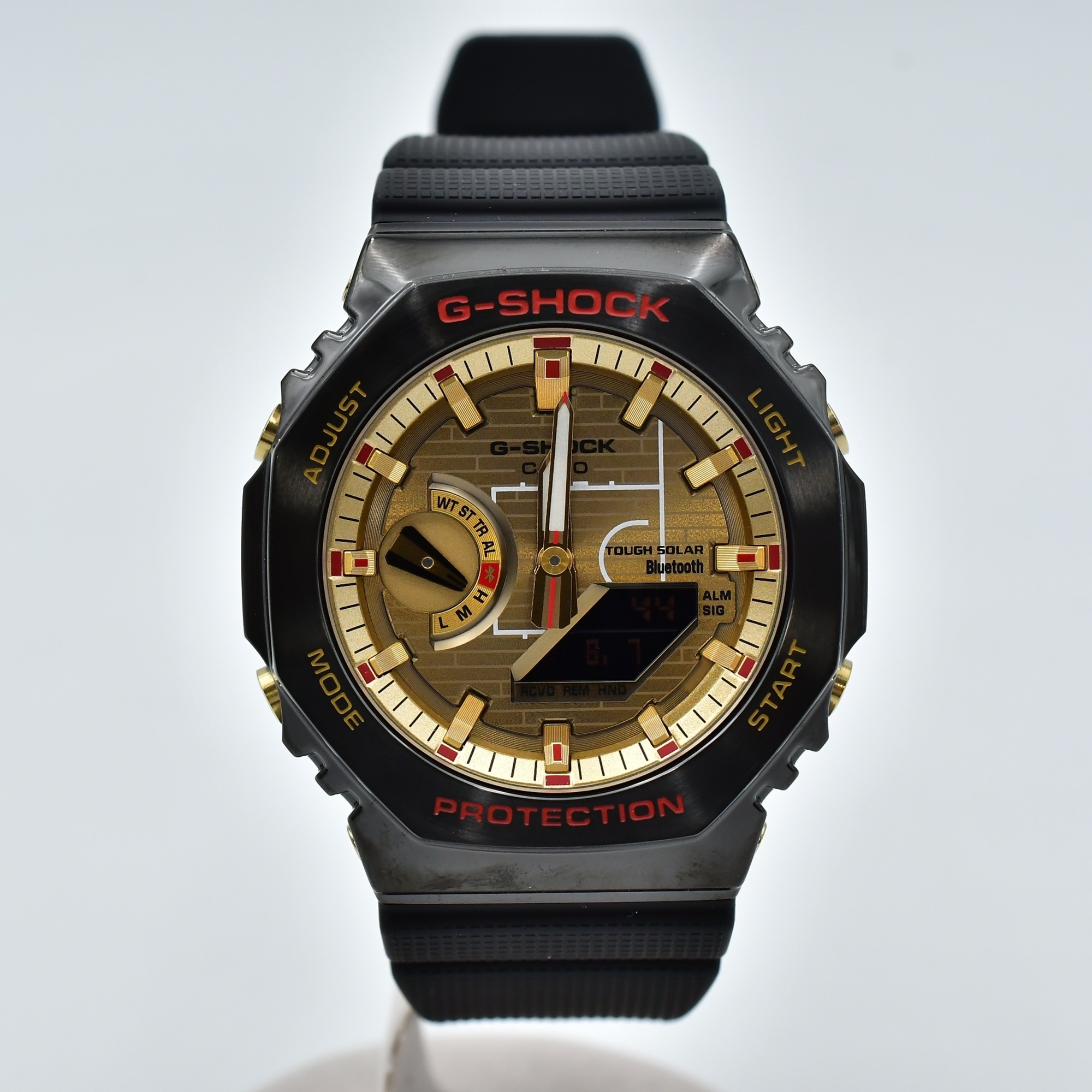 カシオ 八村塁シグネチャーモデル ゴールド文字盤 SS×バイオマス/タフソーラー Sランク