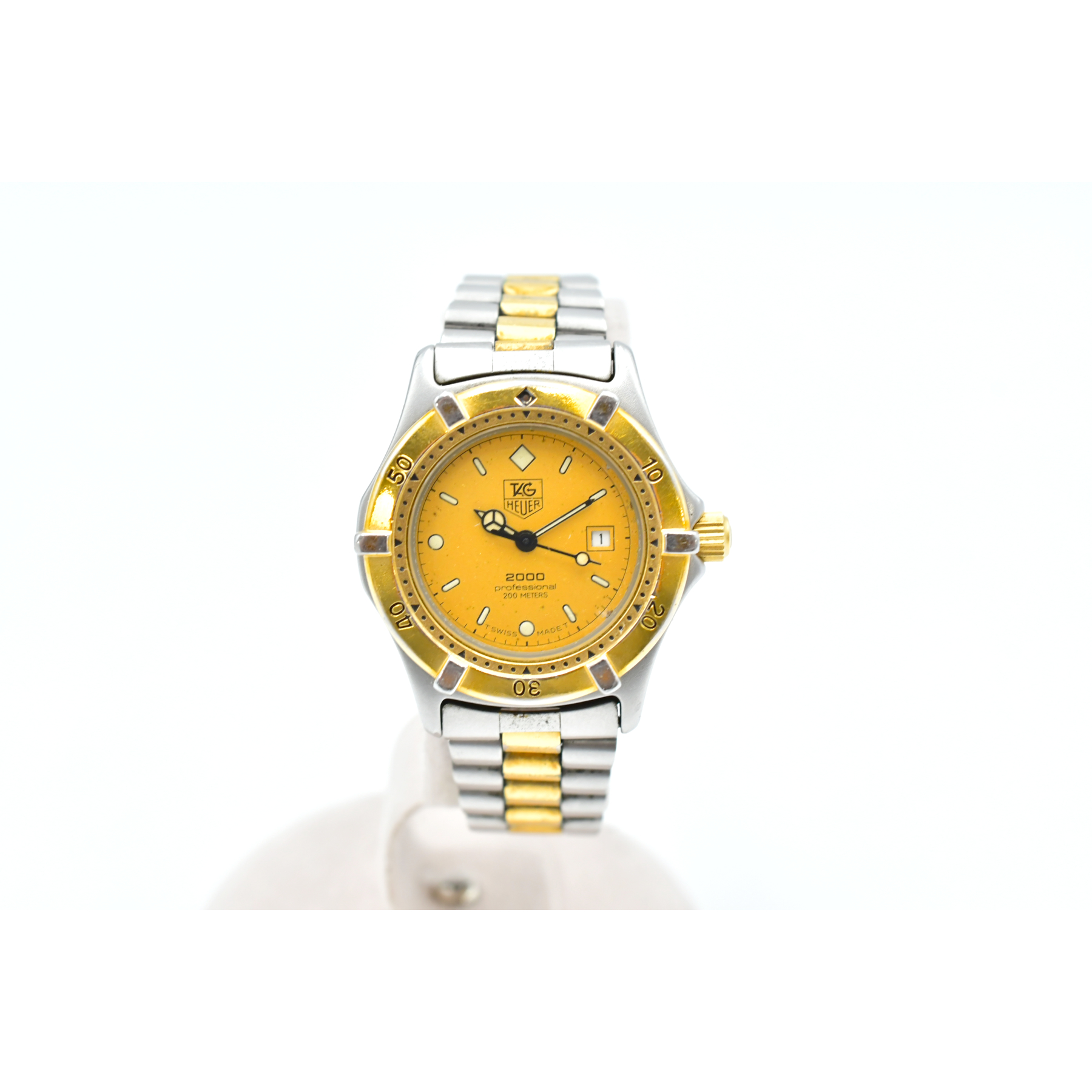 タグホイヤー プロフェッショナル2000 シャンパン文字盤 SS×GP/QZ 