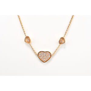 ショパール ハッピーハート ダイヤネックレス K18RG 81A082-5009 買取実績【買取日：2025年10月14日】