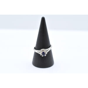 Pt900 青石リング 0.35ct D0.16ct 買取実績【買取日：2025年10月7日】