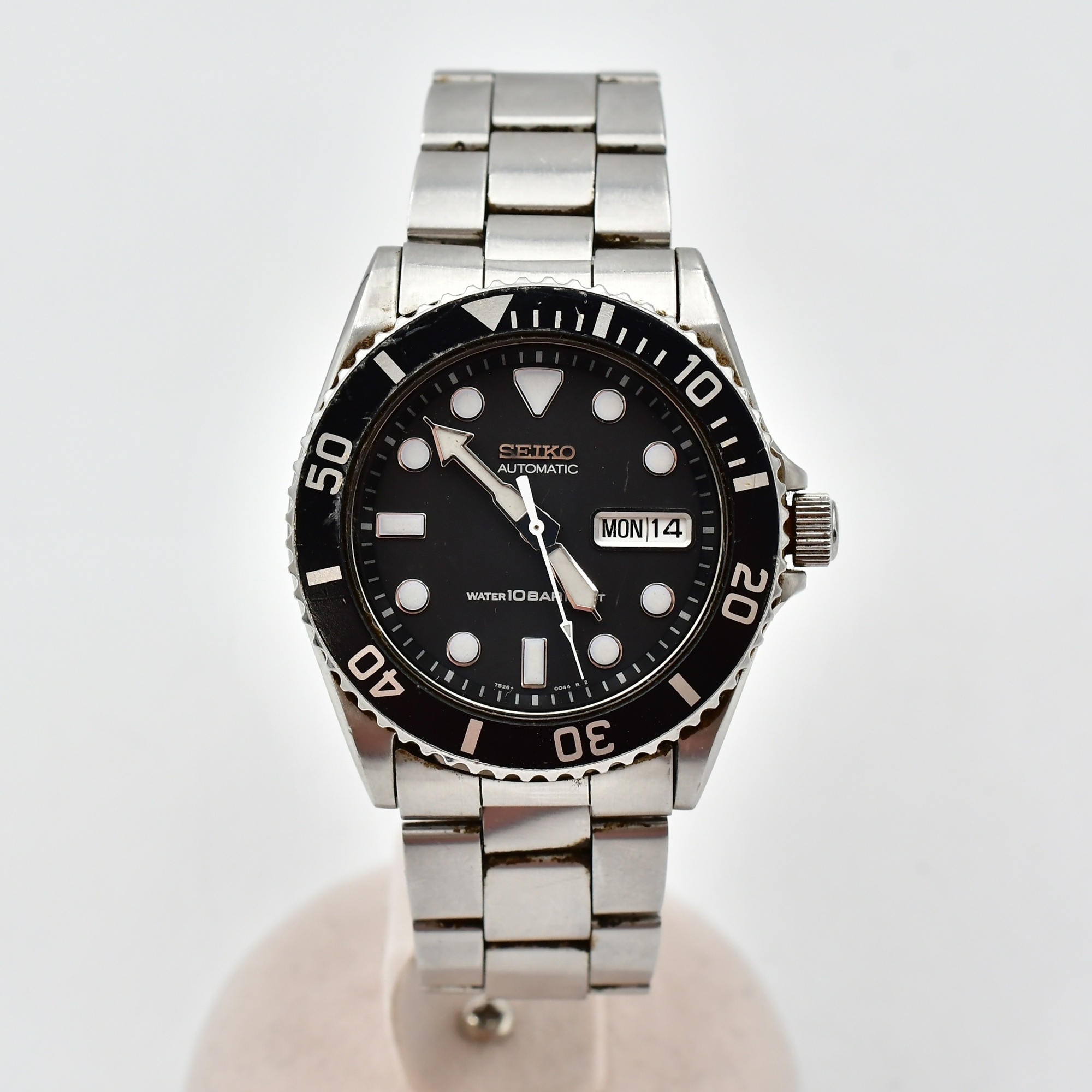 SEIKO セイコー ダイバー ブラック文字盤 クォーツ 中古品 セイコー ダイバー 黒文字盤 SS/AT 7S26-0040 買取実績【買取日：2025