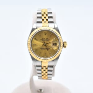ロレックス デイトジャスト シャンパン文字盤 SS×YG/AT 79173 買取実績【買取日：2025年10月10日】