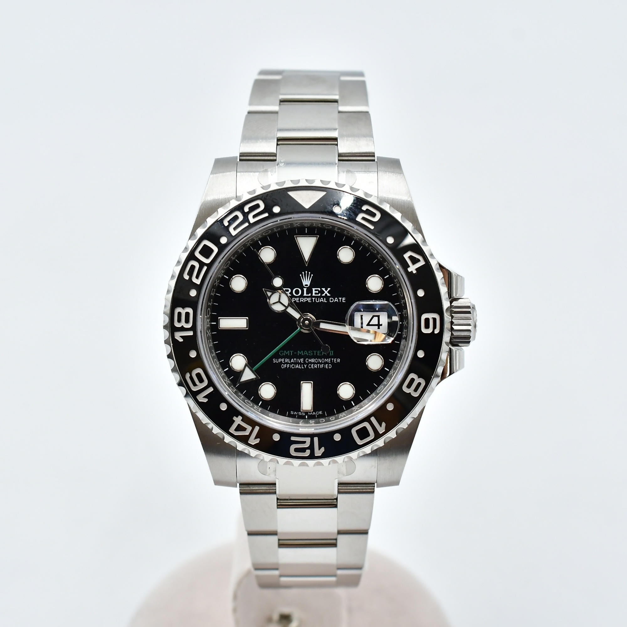 ロレックス GMTマスターⅡ 黒文字盤 SS/AT 116170LN Aランク