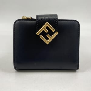 フェンディ FFダイヤモンド コンパクト財布 黒 レザー 買取実績【買取日：2025年10月24日】