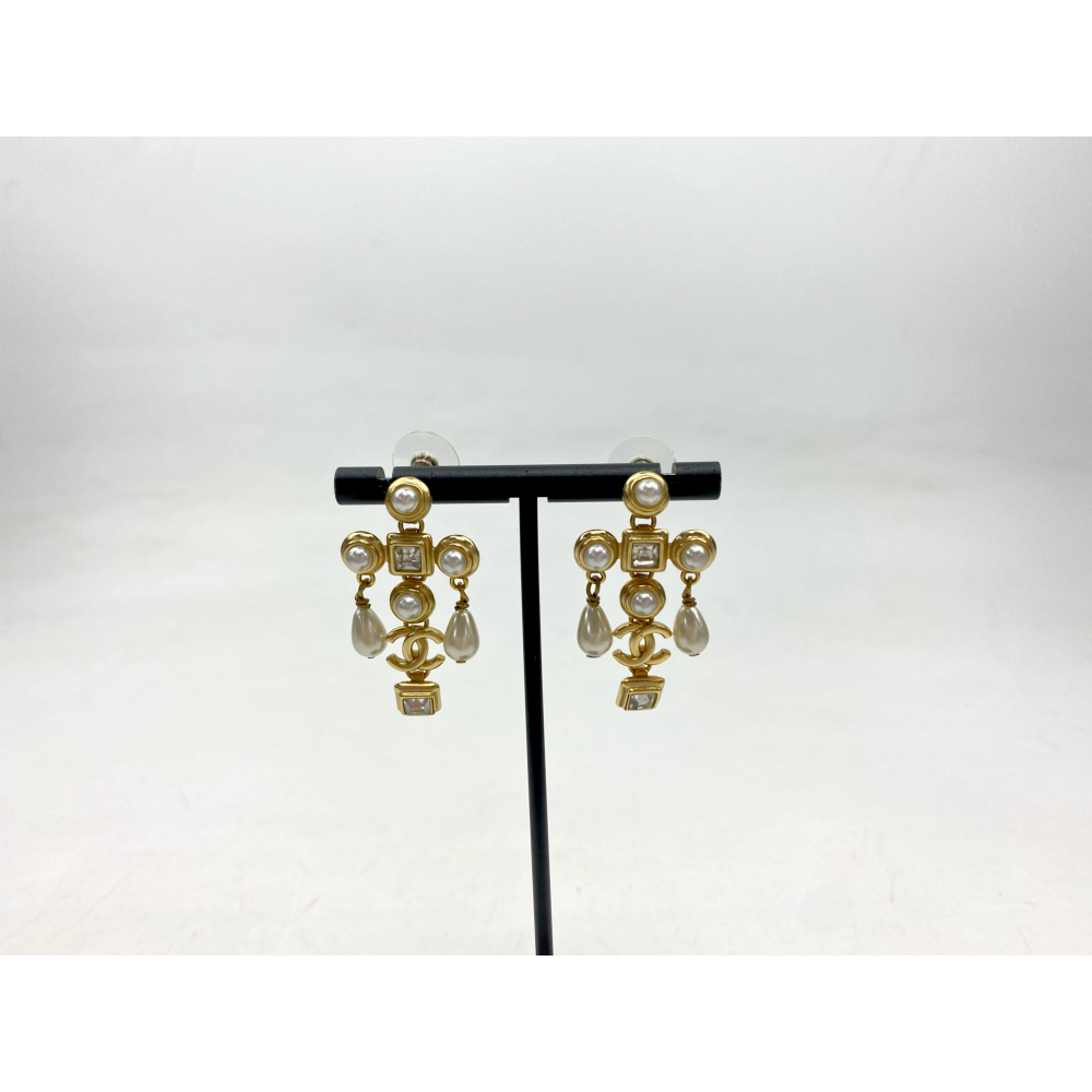 シャネル ココマーク パールピアス A20B Bランク