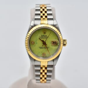 ロレックス デイトジャスト グリーンジェイド文字盤 2PD SS×YG/AT 69173 2BR 買取実績【買取日：2025年10月8日】